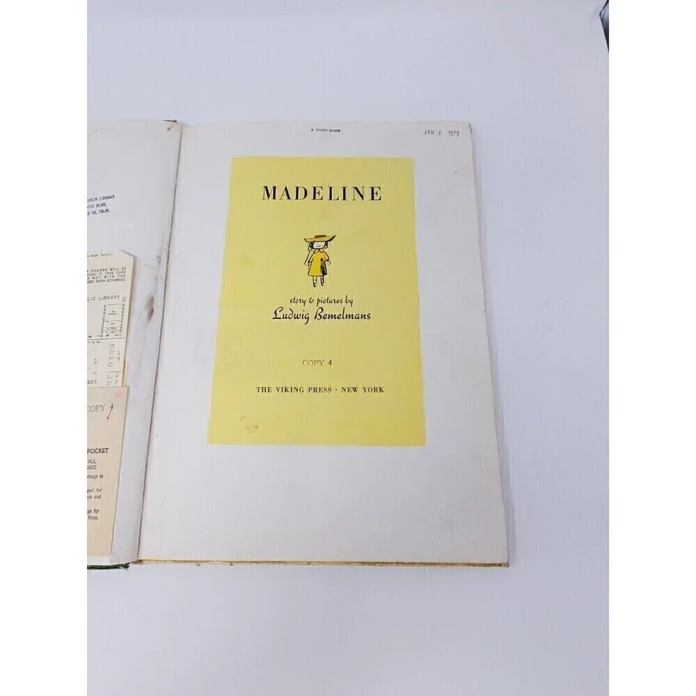 VINTAGE MADELINE HARDCOVER PICTURE BOOKS CHILDREN SET OF TWO MADELINE BAD HAT